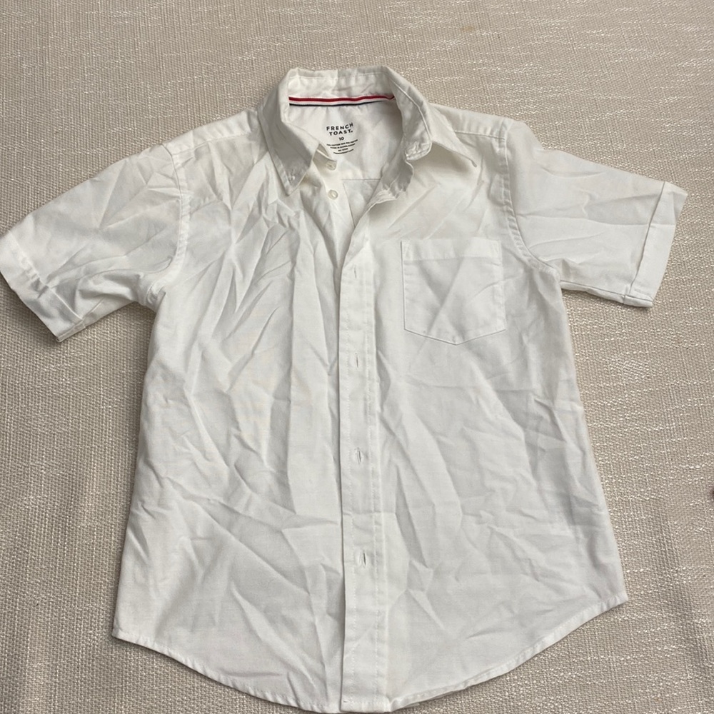 White shirt sleeve button down
